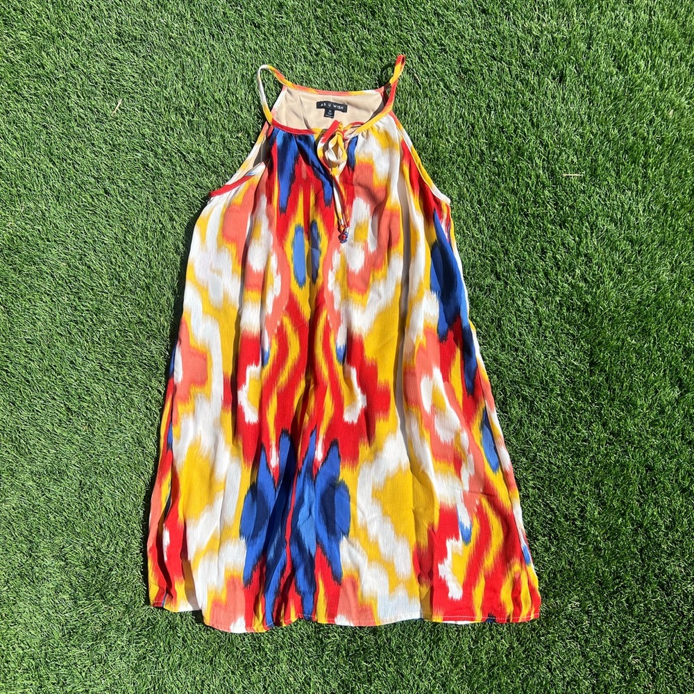 Vibrant print Halter Dress